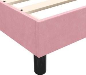 vidaXL Łóżko kontynentalne z materacem, różowe, 80x220 cm 10