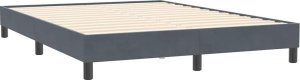 vidaXL Rama łóżka bez materaca Ciemnoszara 140x210 cm Aksamit 2
