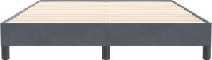 vidaXL Rama łóżka bez materaca Ciemnoszara 140x210 cm Aksamit 5