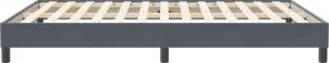 vidaXL Rama łóżka bez materaca Ciemnoszara 140x210 cm Aksamit 6