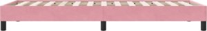 vidaXL Rama łóżka z materacem, różowa, 90x210 cm, aksamit 6