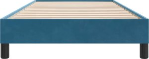 vidaXL Rama łóżka bez materaca, ciemnoniebieska, 80x210 cm, aksamitna 5