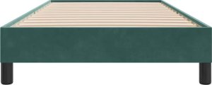 vidaXL Rama łóżka bez materaca, ciemnozielone, 90x210 cm, aksamitne 5