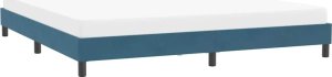 vidaXL Rama łóżka bez materaca, ciemnoniebieska, 200x210 cm, aksamitna 4