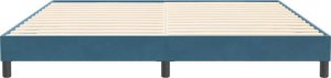 vidaXL Rama łóżka bez materaca, ciemnoniebieska, 200x210 cm, aksamitna 5