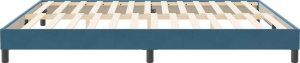 vidaXL Rama łóżka bez materaca, ciemnoniebieska, 200x210 cm, aksamitna 6