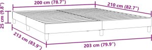 vidaXL Rama łóżka bez materaca, ciemnoniebieska, 200x210 cm, aksamitna 10