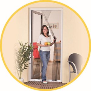 MOSKITIERA DRZWI 2X60X210 CZARNY 2