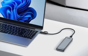 Obudowa na dysk SSD M.2 NVMe 10Gbps FIDECO M210CP szara (USB-C/USB 3.2) 4