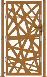 Brama ogrodowa 105x180 cm Stal nierdzewna Lekka konstrukcja 4
