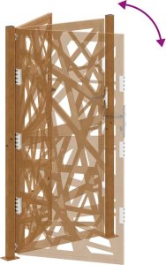 Brama ogrodowa 105x180 cm Stal nierdzewna Lekka konstrukcja 8