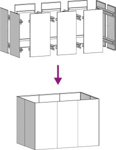 Doniczka Antracyt 120x80x80 cm Stal 6