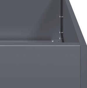 Doniczka Antracyt 120x80x80 cm Stal 7