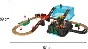 Kolejka tor samochodowy pociąg plac budowy 55 elementów 10