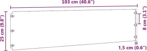 Obrzeża trawnikowe 10 szt. 25x103 cm Stal nierdzewna 9