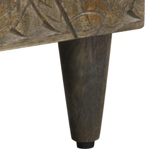 Szafka pod telewizor, czarna, 80x33x46 cm, lite drewno mango 8