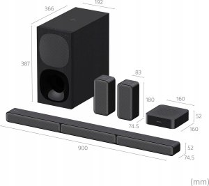 ZESTAW Sony HT-S40R 5.1 Soundbar 600W Bluetooth Pilot nowy 5