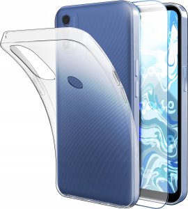 Etui Do Motorola Moto E30 / E40 (Przezroczyste, Silikon, Ochronne)   Szkło 1