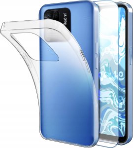 Etui Do Xiaomi Redmi 10C (Przezroczyste, Silikonowe, Ochronne)   Szkło 9H 1