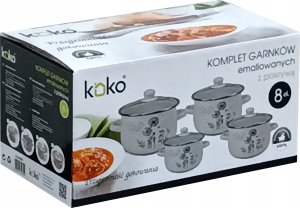 ZESTAW KOMPLET GARNKÓW EMALIOWANYCH 8CZ KO-0152 4
