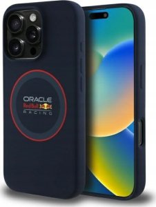 Red Bull RBHMP16L24SIILVR iPhone 16 Pro 6.3" Hard Case Navy Silicone Red Ring MagSafe 1