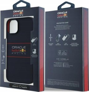 Red Bull RBHMP15S24SIHSRV iPhone 15 6.1" Hard Case Navy Silicone Horizontal Logo MagSafe 8