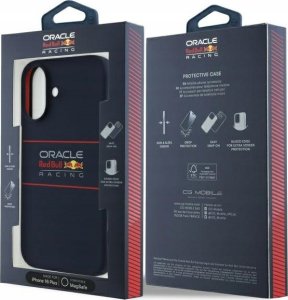 Red Bull RBHMP16M24SIHSRV iPhone 16 Plus 6.7" Hard Case Navy Silicone Horizontal Logo MagSafe 8