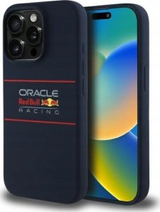 Red Bull RBHMP15X24SIHSRV iPhone 15 Pro Max 6.7" Hard Case Navy Silicone Horizontal Logo MagSafe 1