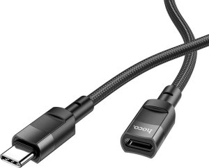 HOCO Adapter OTG Typ C (Męski) Do Typ C (Żeński) 3A U107 1,2 M Czarna 4