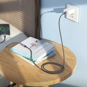 HOCO Adapter OTG Typ C (Męski) Do Typ C (Żeński) 3A U107 1,2 M Czarna 7