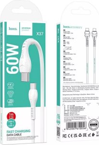 Kabel USB Hoco X37 USB-C do USB-C PD 60W 1 m Biały 3