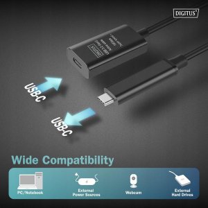 Kabel USB Digitus USB-C - USB-C 5 m Czarny (DA-73112) 2