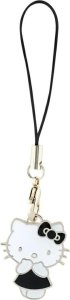 Hello Kitty zawieszka HKCPMKK Phone       Strap czarny/black Charm Kitty Cute 1