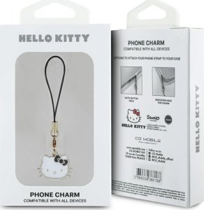 Hello Kitty zawieszka HKCPMKHK Phone      Strap czarny/black Charm Kitty Head 3