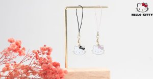 Hello Kitty zawieszka HKCPMKHK Phone      Strap czarny/black Charm Kitty Head 4