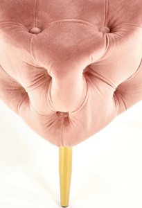 Ławka ATHENA VELVET różowa/złota HALMAR 3