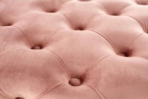 Ławka ATHENA VELVET różowa/złota HALMAR 5