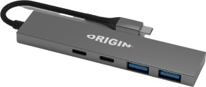 Origin Storage Origin 4 Ports - 2 USB3.2 & 2 Type C Gen1 Hub Przewodowa USB 3.2 Gen 1 (3.1 Gen 1) Type-A + Type-C Szary 3