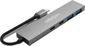 Origin Storage Origin 4 Ports - 2 USB3.2 & 2 Type C Gen1 Hub Przewodowa USB 3.2 Gen 1 (3.1 Gen 1) Type-A + Type-C Szary 5