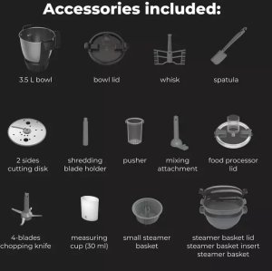 Smart Cooking Robot, Cofar CFH-3015FP, 220V-240V~, 1000W(Heater)+600W(Heater) 2