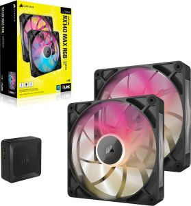 Wentylator Corsair iCUE LINK RX140 MAX RGB 2-pack + Hub (CO-9051036-WW) 4