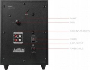 F&D F210X zestaw głośników Uniwersalne Czarny 2.1 kan. 3 W Bluetooth 11