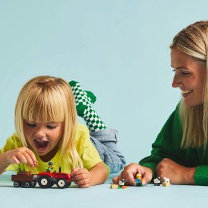 City Czerwony traktor z przyczepą i owcą (60461) 2