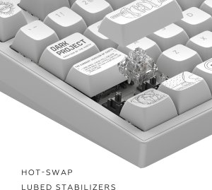 Klawiatura Dark Project ALU81A Terra Nova G3Ms Moonstone (DPKB_NOVA_81_ANSI_WHITE) 5