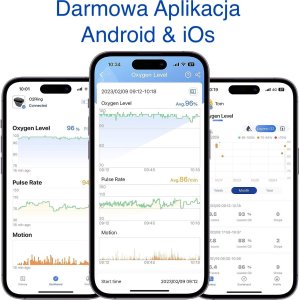 Wellue Czujnik na oddech O2 Ring na sen noc Alarm Wibracja App 2