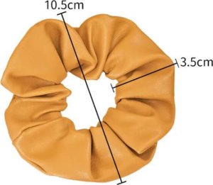 Gumka LEATHER do włosów YEYE Musztardowy 2