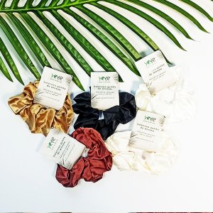 Yeye Satynowa gumka do włosów Ecru 5