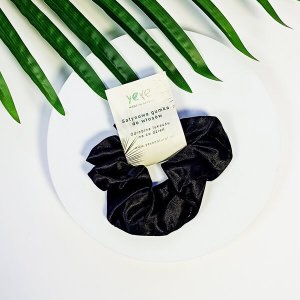 Yeye Satynowa gumka do włosów Czarny 11