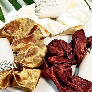 Yeye Satynowa gumka do włosów Czarny 4