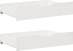 vidaXL vidaXL Sofa rozsuwana z szufladami, bez materaca, białe, 80x200 cm 6